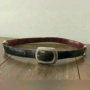 Vintage Western Leather Exotic Reversible Belt Size 28